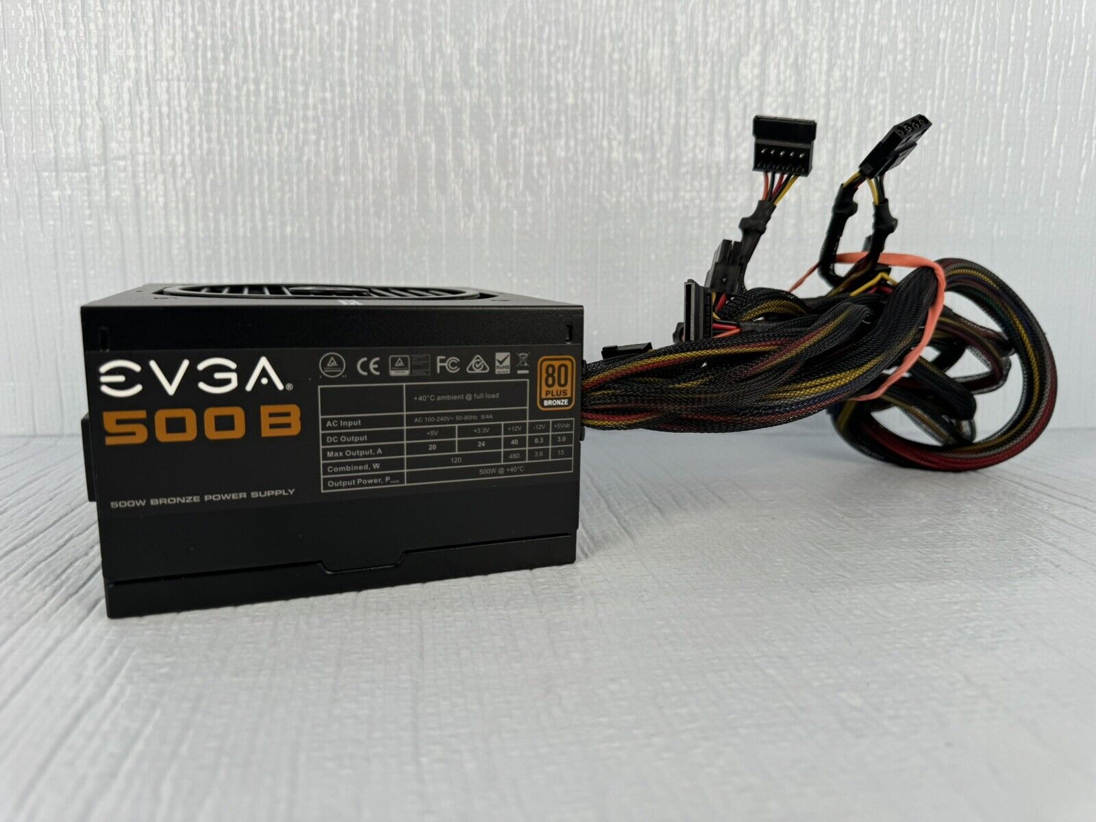 EVGA 500 B 100-B1-0500 80 PLUS BRONZE POWER SUPPLY 500W Tested