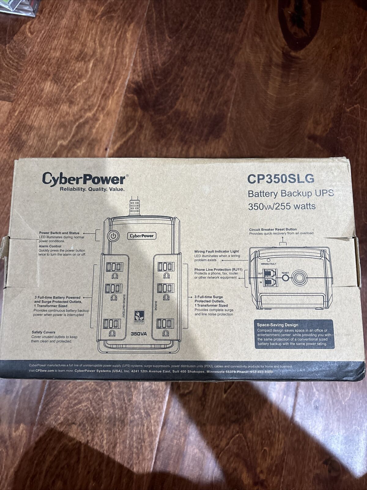 CyberPower CP350SLG 350VA/255W  Battery Backup UPS NEW