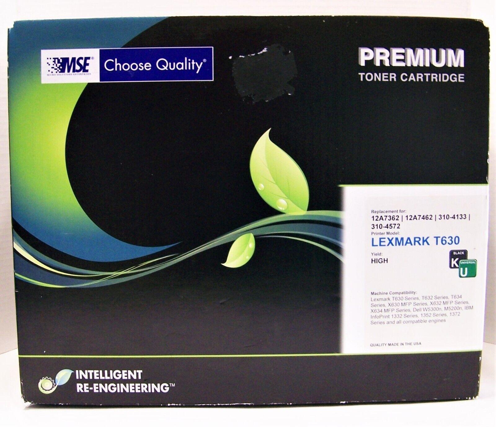 MSE Lexmark T630 High Yield Replacement Toner Cartridge Sealed Black 12A7362 USA