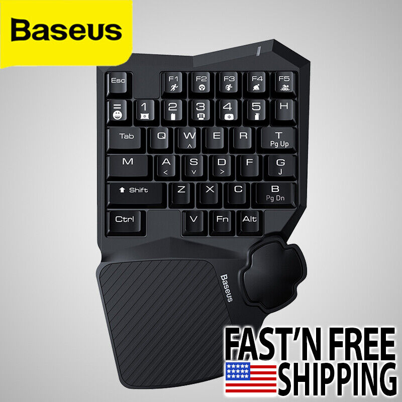 Baseus USB One-handed PC Gaming Mechanical Keyboard Orange Backlit