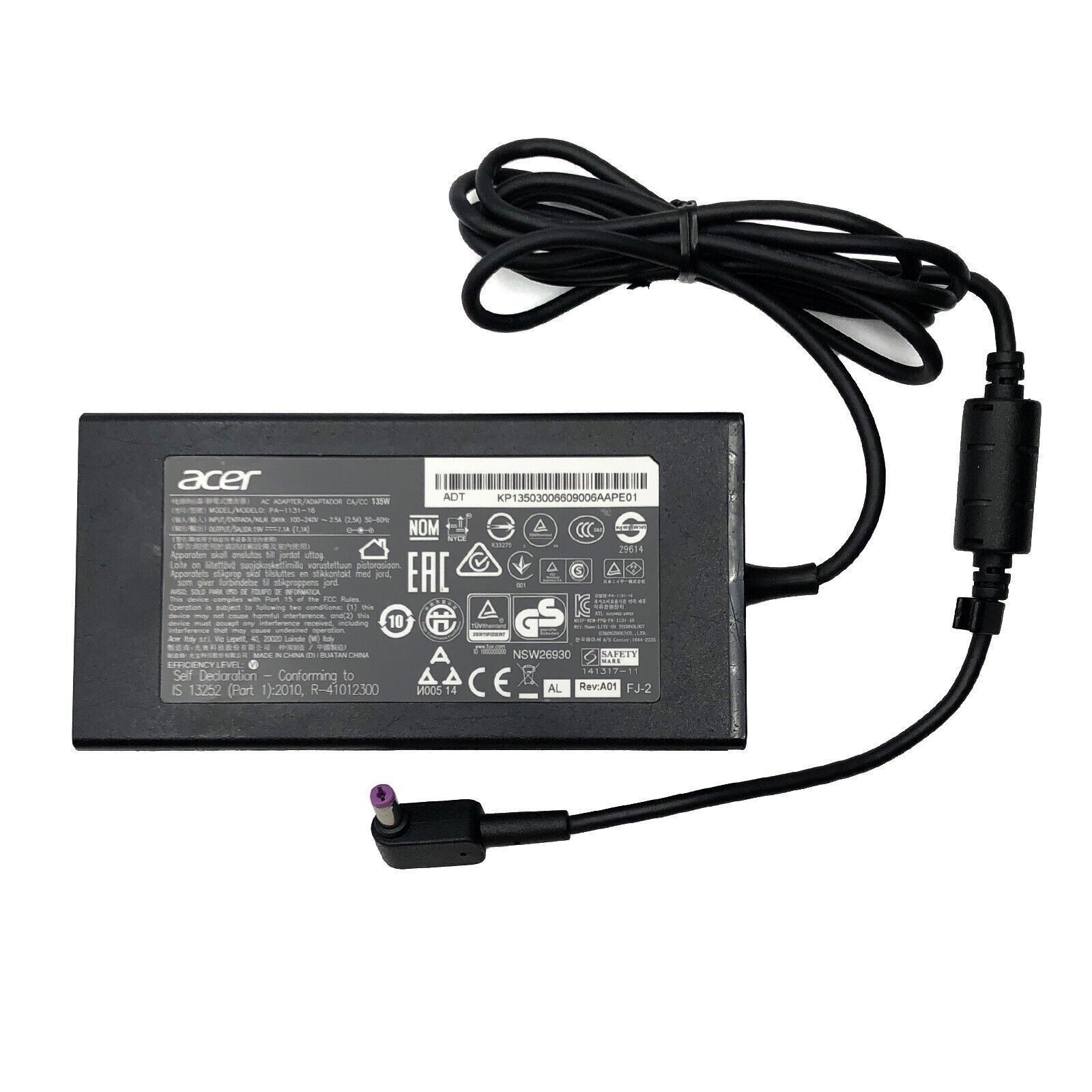 Genuine 135W For Acer Nitro 5 AN515-45-R00V N20C1 A18-135P1A power Adapter oem