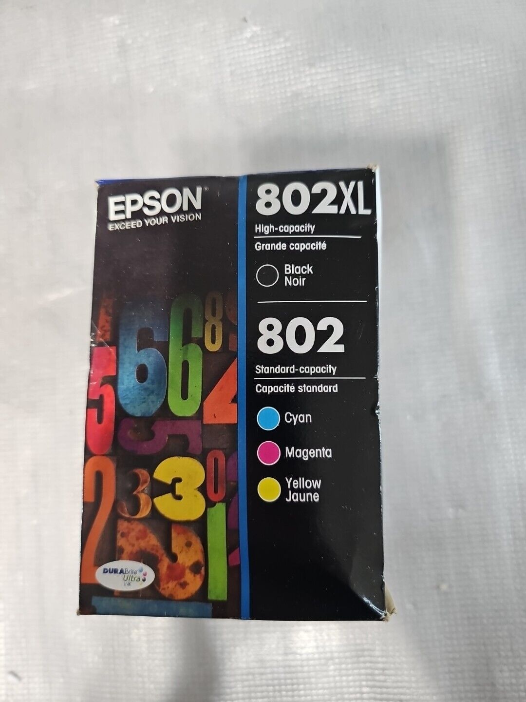 Genuine Epson 802XL Black 802 Tri-Color 4-Pack Genuine Ink Expired