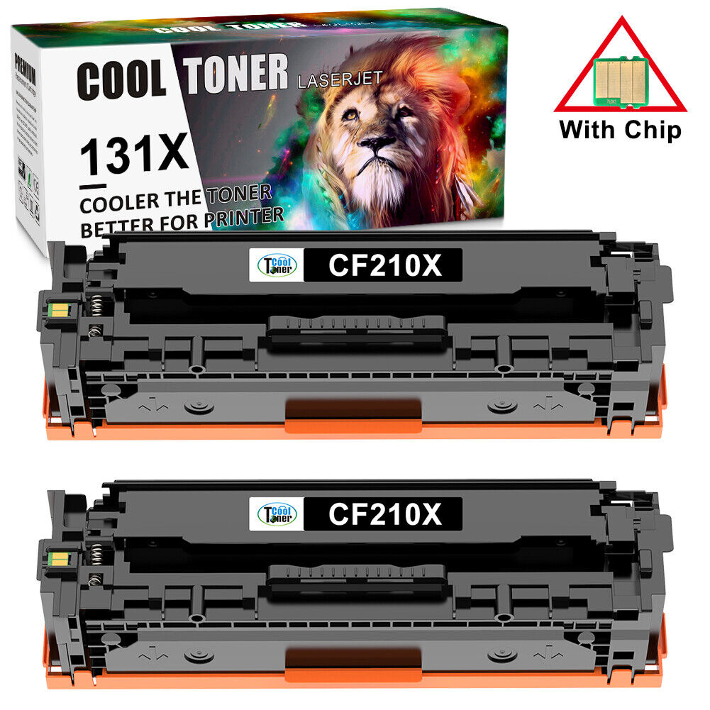 2 PK CF210A 131A Black Toner Compatible For HP Laserjet Pro 200 M251nw M276nw