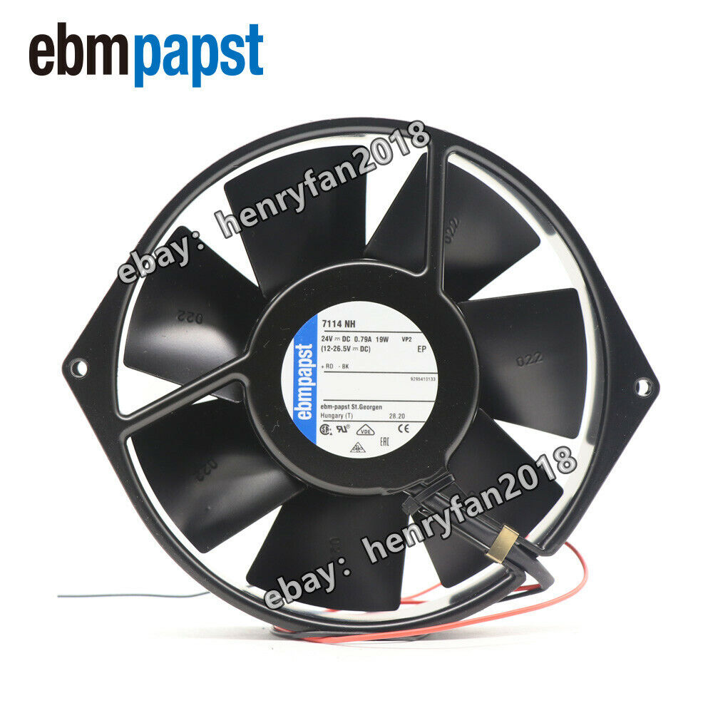 Ebmpapst 7114NH Axial Fan DC 24V 0.79A 19W 172*150*38MM All-Metal Cooling Fan 