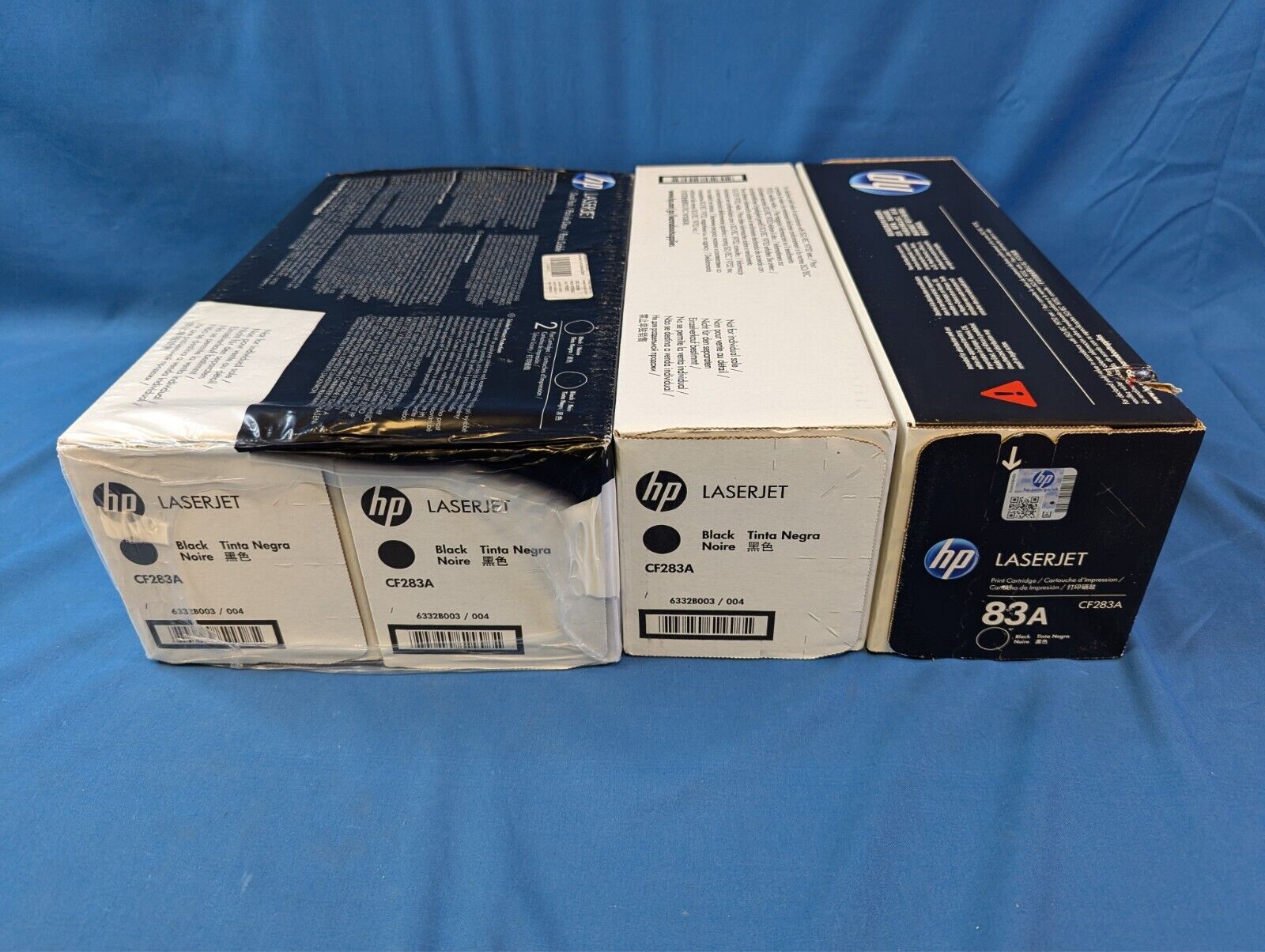 Lot of (4) HP 83A  LaserJet Toner Cartridge, CF283AD/CF283A - Black (New)