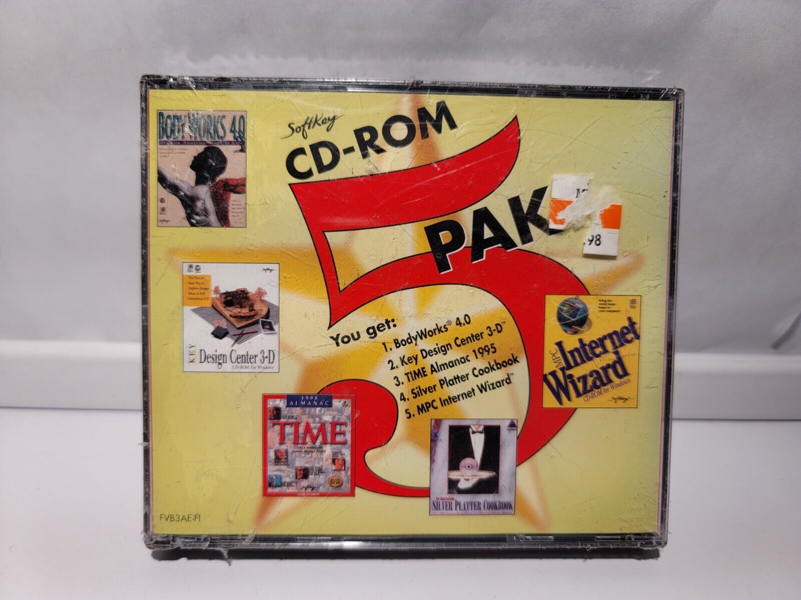 Vintage Soft Key CD Rom 5 Pack 5 Software Programs In One Pack Still Sealed