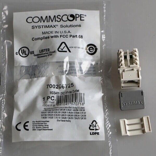 FOR Commscope six types of network information module RJ45CAT6 MGS400-262 QTY:25