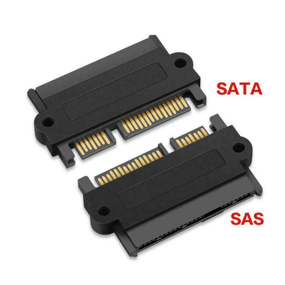 2Pcs SFF-8482 Computer Cable Connectors SAS to SATA 22 pin HDD Raid Adapter