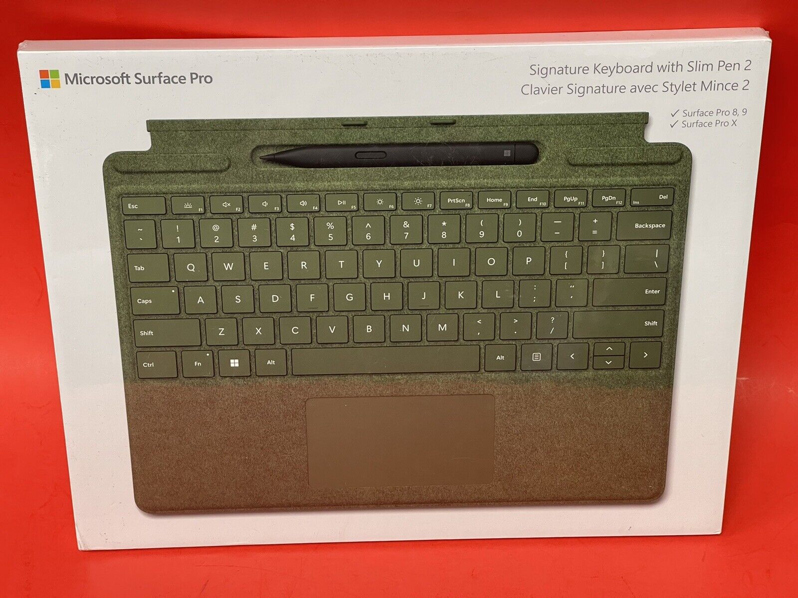 BRAND NEW Microsoft Surface Pro X,8,9 Signature Keyboard Forest+Slim Pen 2 8X6..