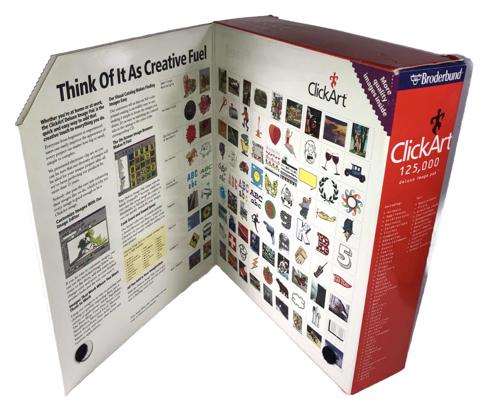 Click Art 125,000 Print Shop Deluxe Images Pak, 2 Users Catalog Guides ,&9 CD’s