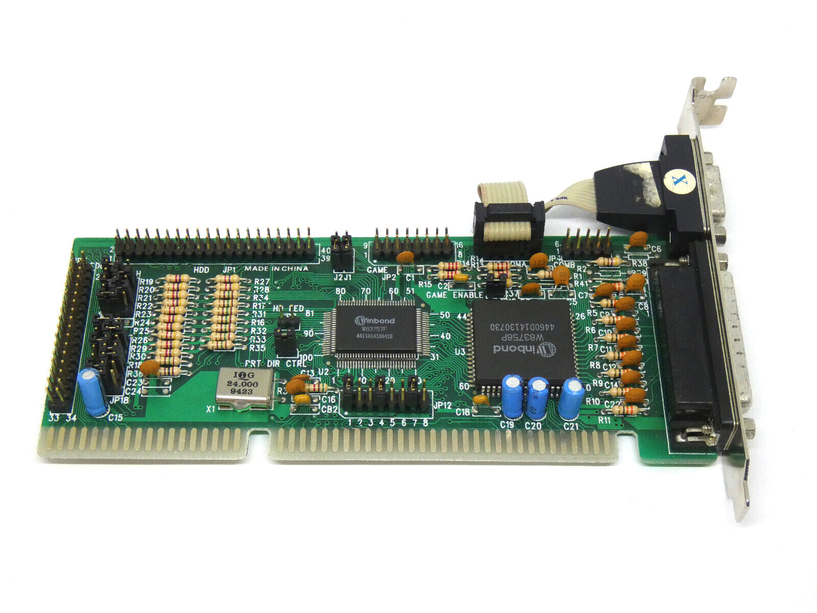 Winbond W83757F Multi I/O Controller Serial, Parallel, Floppy, IDE  - ISA CARD