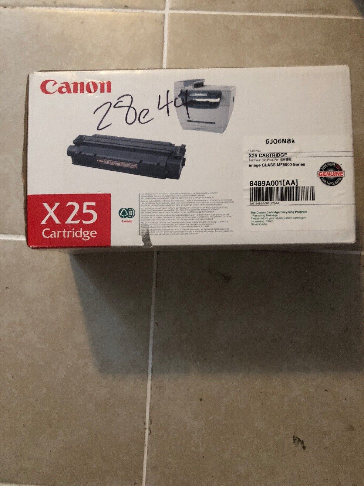 Canon X25 X-25 Genuine Toner Cartridge NEW