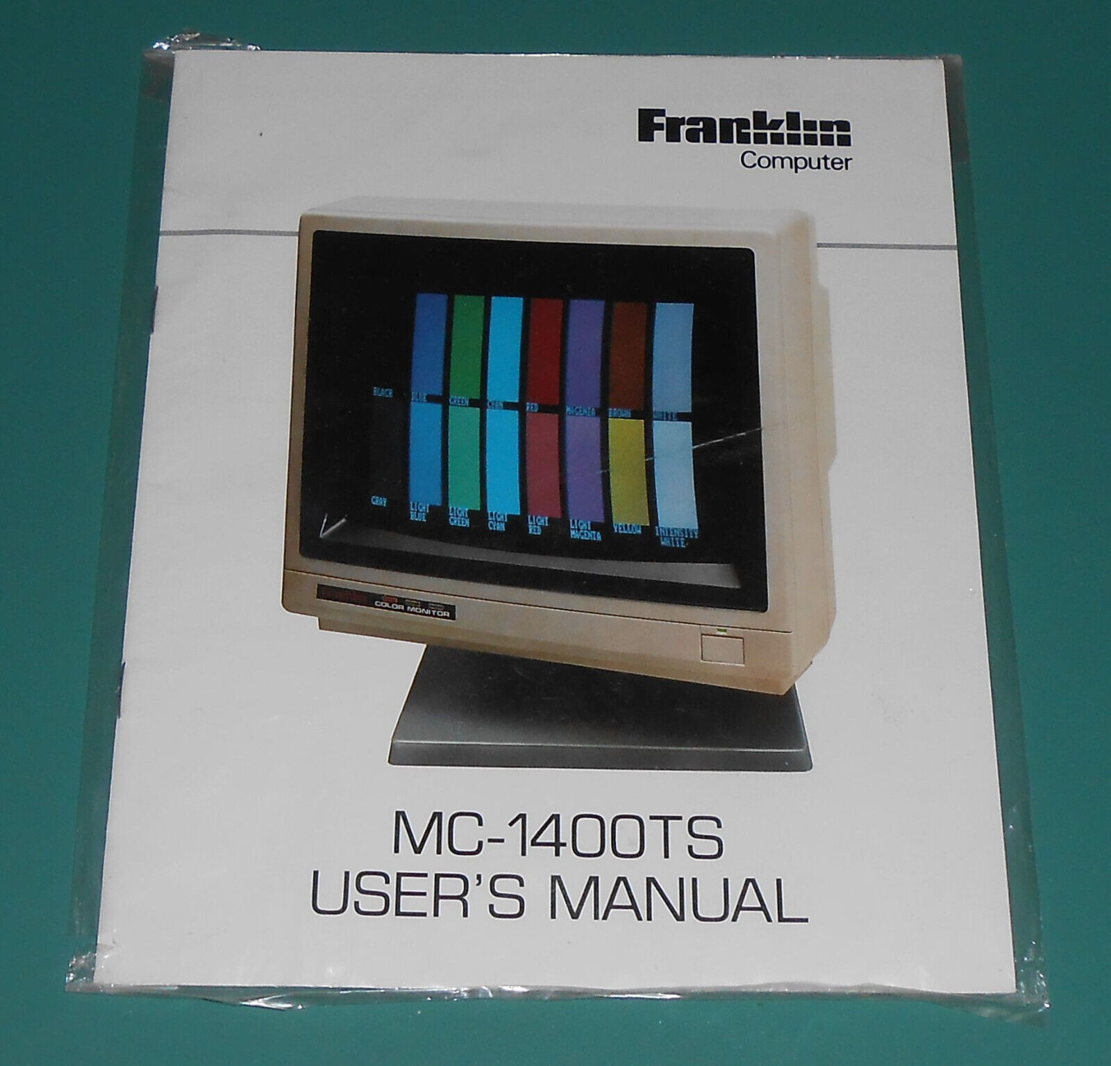 Vintage Franklin MC 1400TS Computer Monitor Users Manual 1980s History
