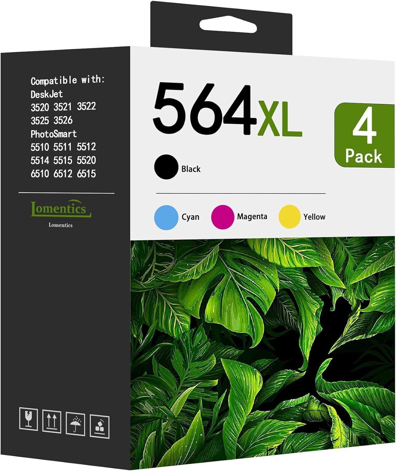 564XL Ink Cartridges Replacement for HP DeskJet 3520 3522 Photosmart 6510 7520