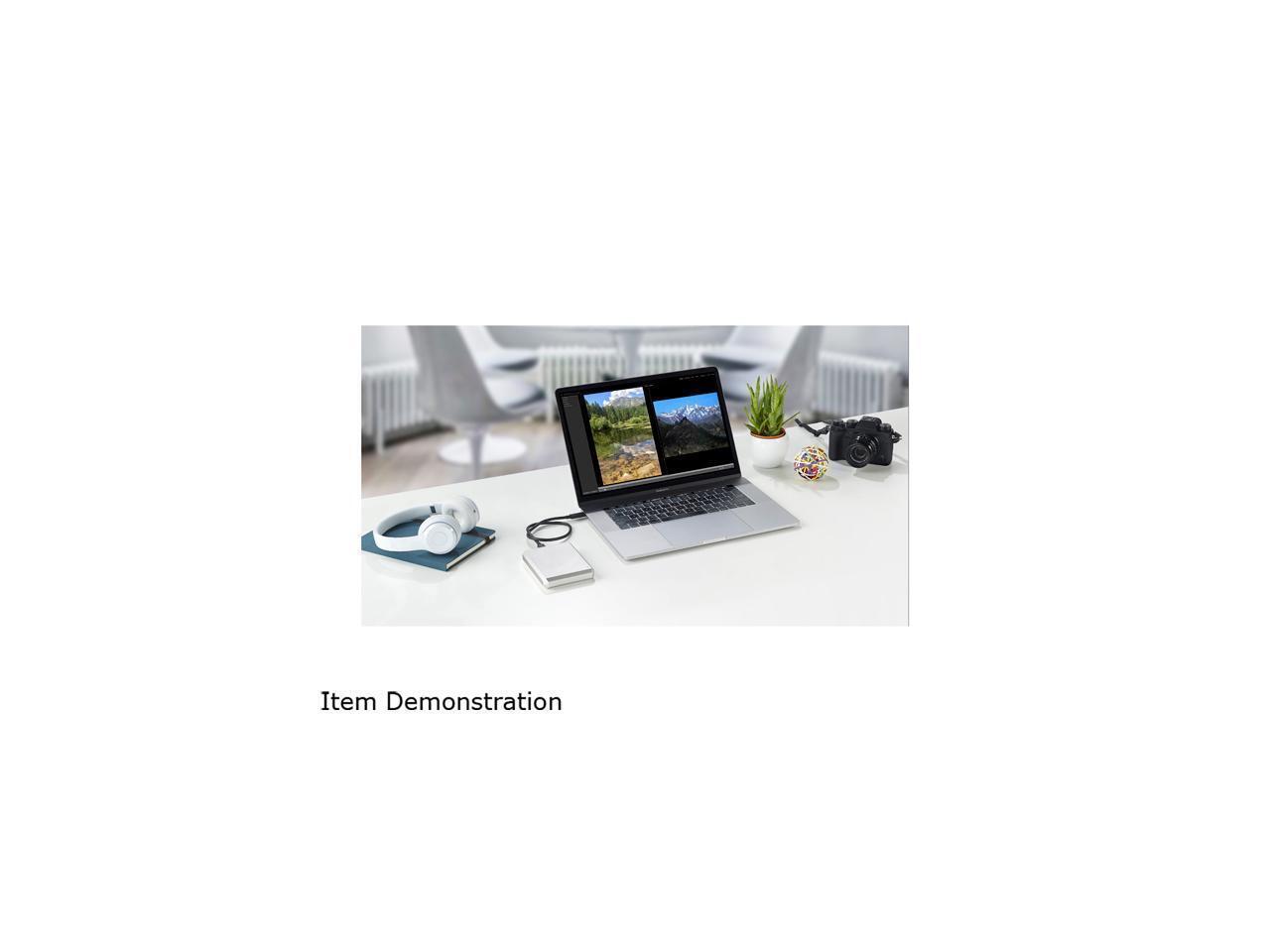 LaCie Mobile Drive 5TB External Hard Drive Portable HDD – Moon Silver USB-C USB