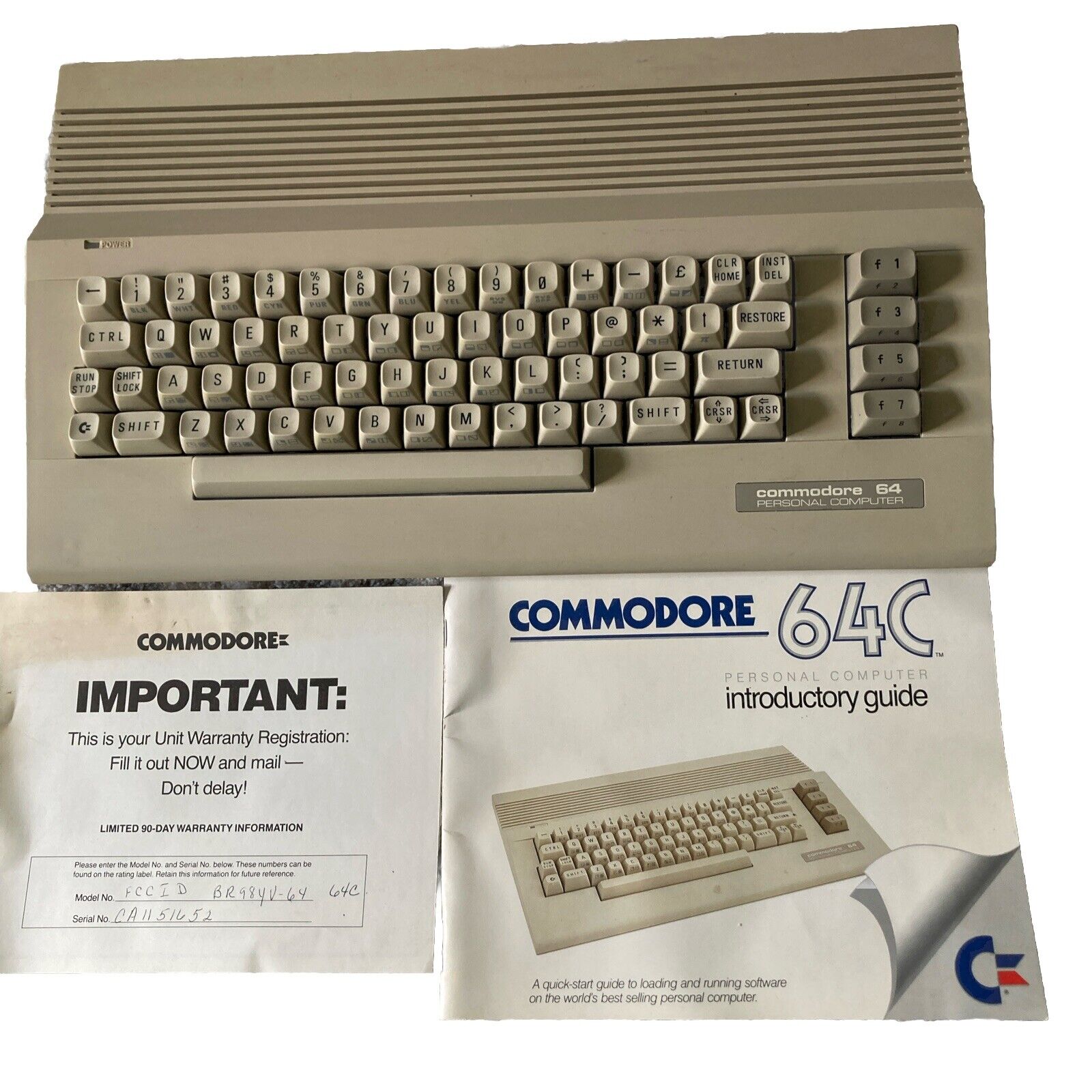 Vintage Commodore 64 C64 Personal Computer. As Is. Untested For Parts Or Repair.