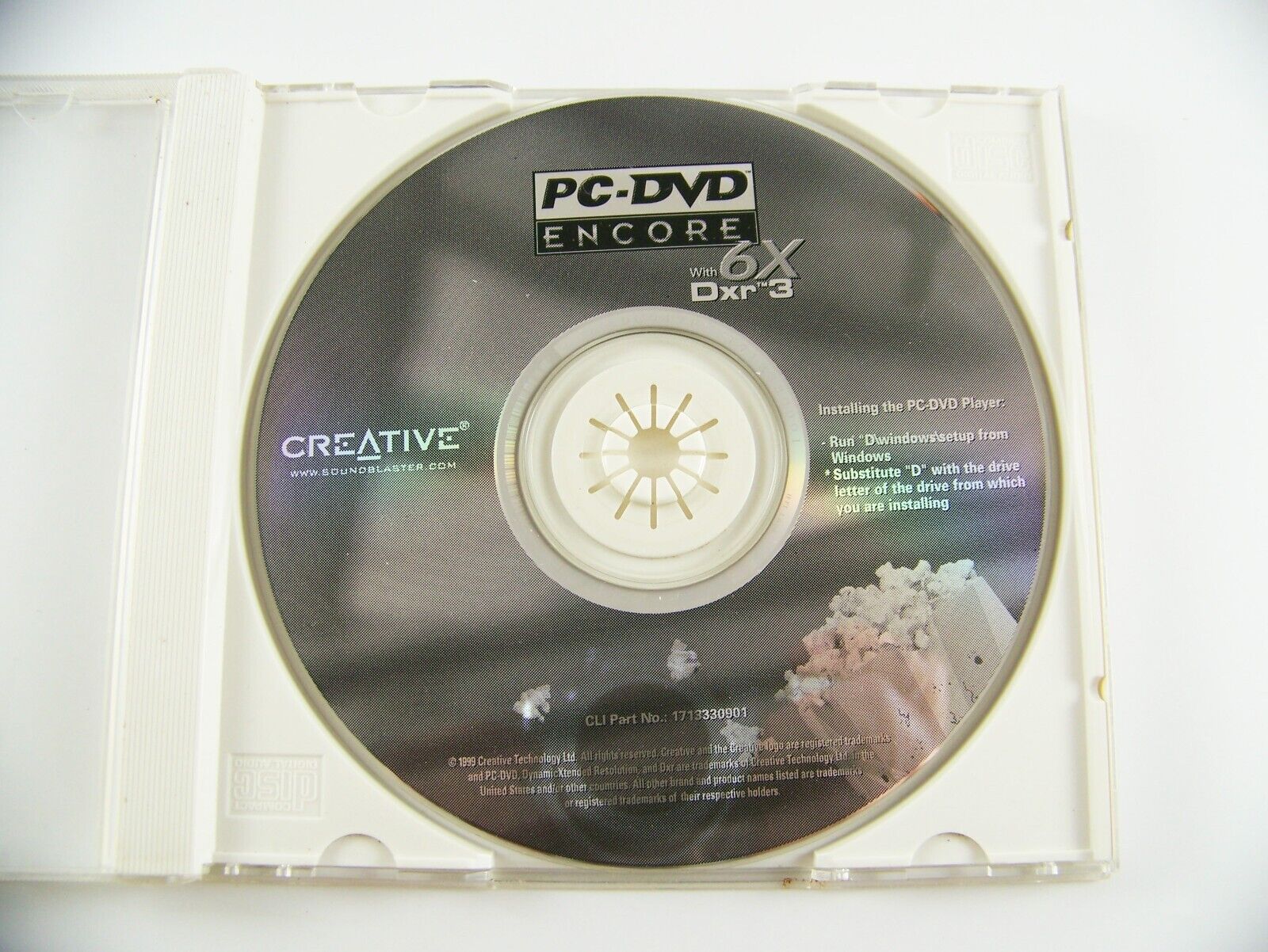 Creative PC-DVD Encore with 6X Dxr3 Installation CD-ROM 1999