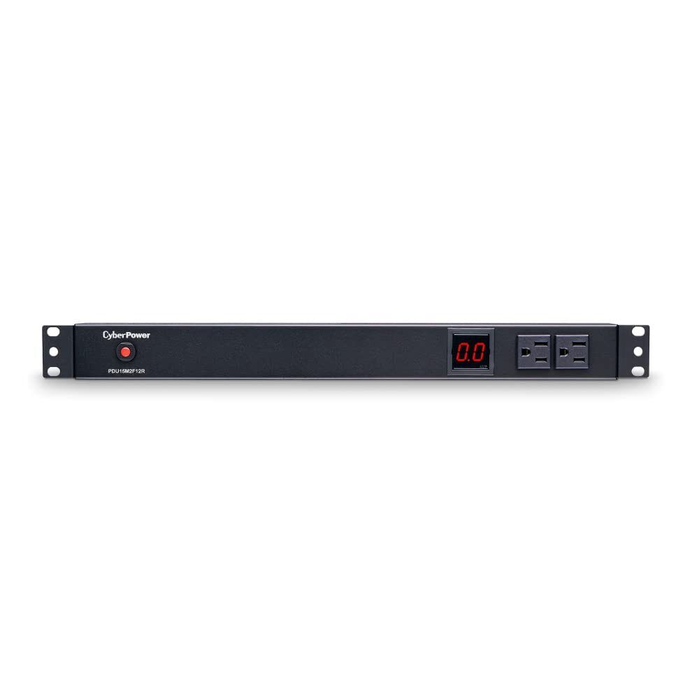 CyberPower PDU15M2F12R Metered PDU, 100-125V/15A (Derated to 12A), 14 Outlets, 1