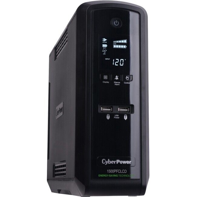 CyberPower CP1500PFCLCDTAA UPS 1500VA 900W PFC Compatible Pure Sine Wave