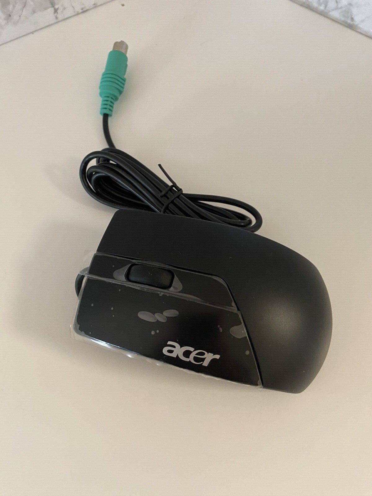 Genuine Vintage Acer Computer Mouse Wired Black Wheel Gaming PC - NEW