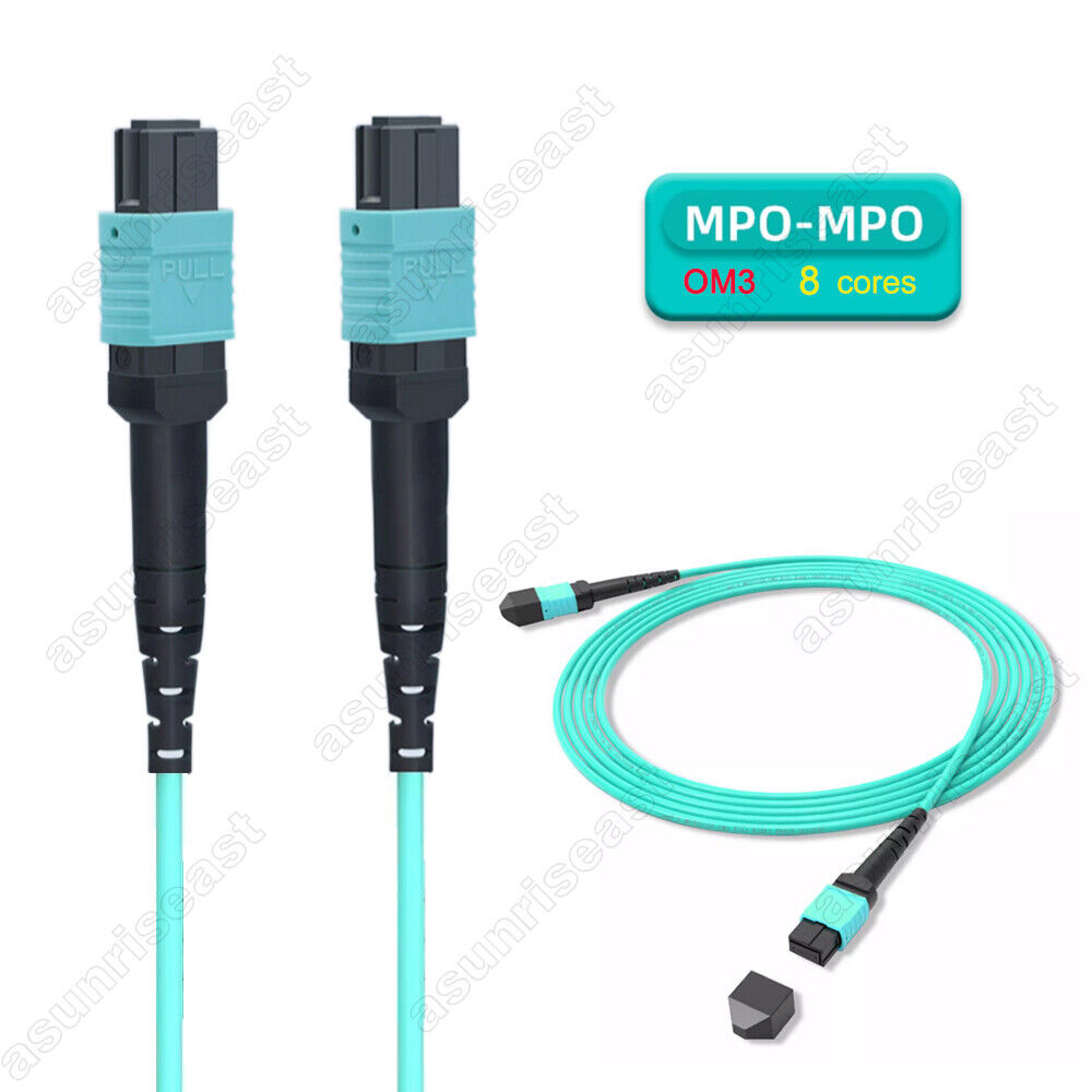 Fiber Optic Patch Cord MPO to MPO OM3 Cable 8 or 12 Core Type B Female 1~40m lot