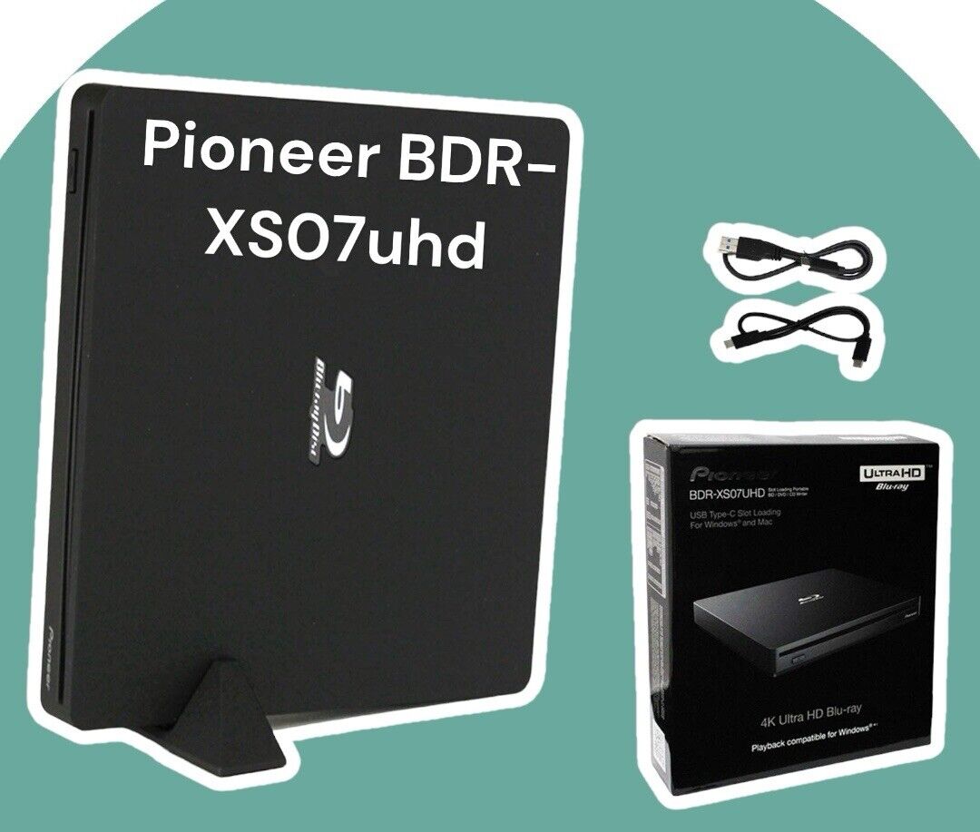 Pioneer BDR-XS07UHD-USB 3.1 TYPE-C (BD/DVD/CD Burner ) GEN 1 -Mac/Windows- 2023
