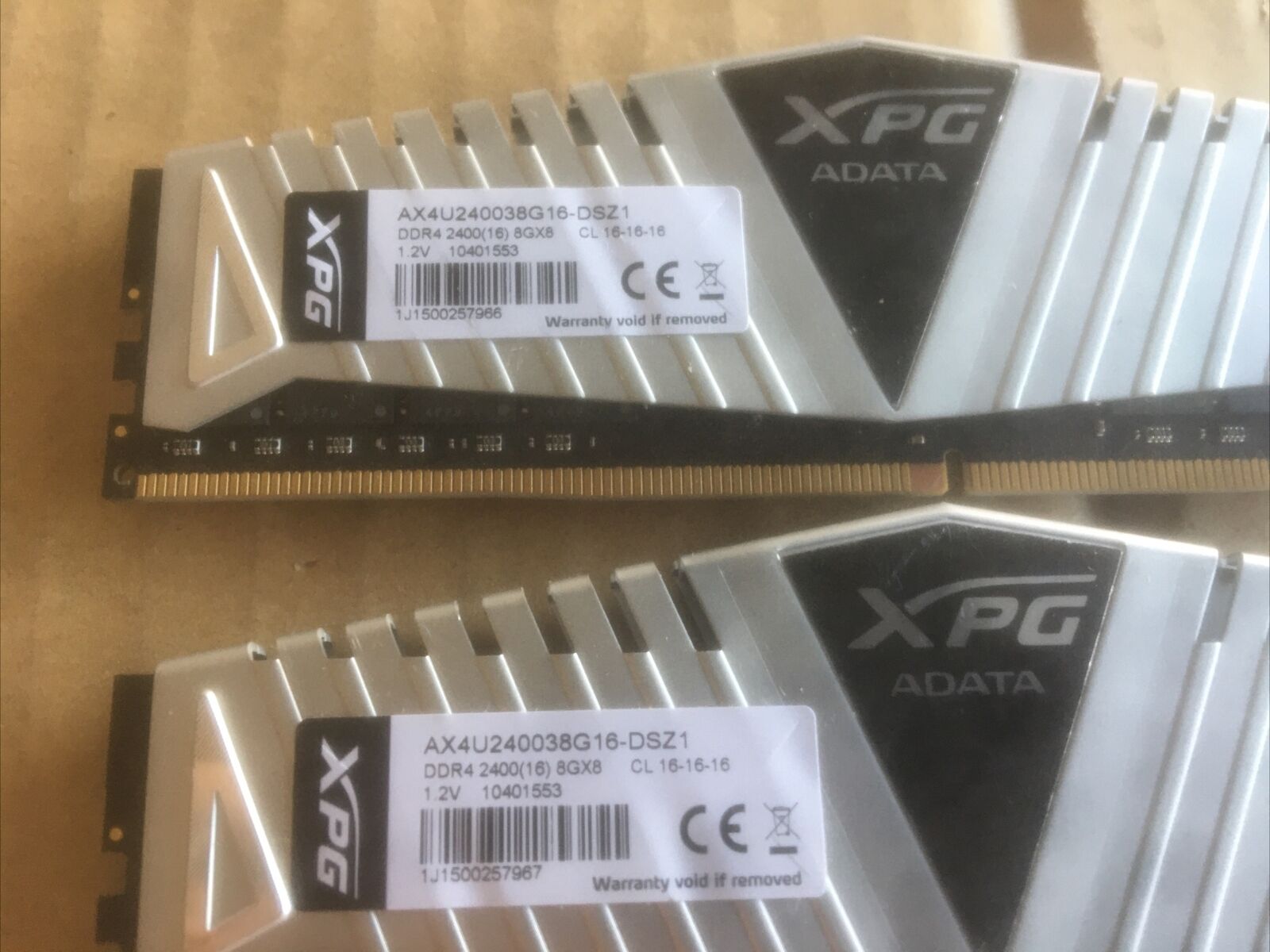 Adata XPG 16GB (2x 8GB) DDR4 2400MHz AX4U240038G16-DSZ1 Desktop Memory PC4-19200