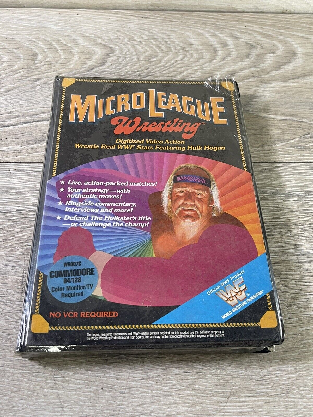 WWF Micro League Wrestling for the Commodore 64 C64 128 Computer NEW SEALED