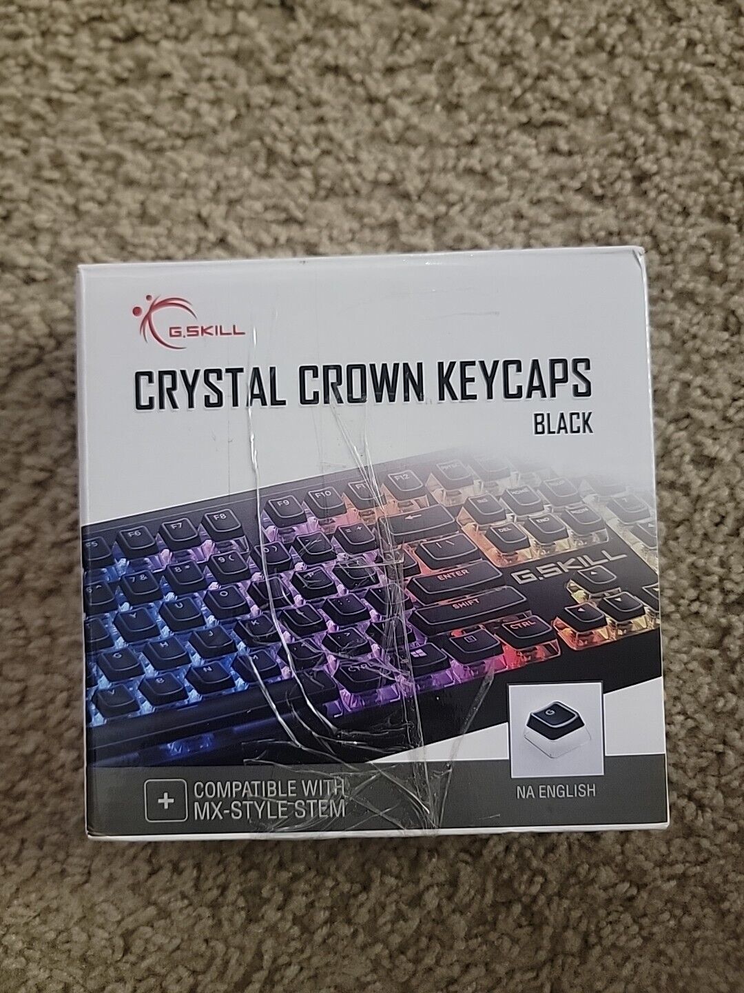 Crystal Crown Keycaps Black 