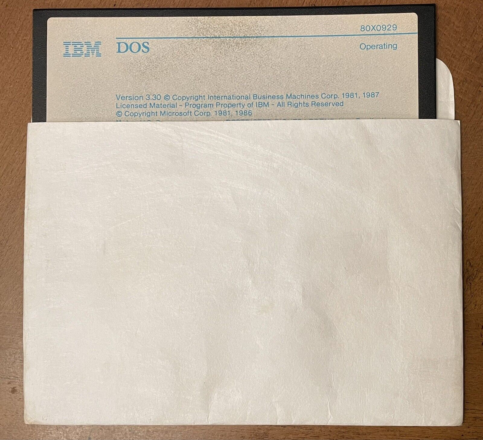 Vintage IBM DOS Version 3.30 Operating 5.25\