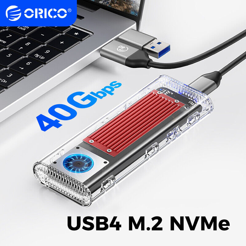 ORICO 40Gbps USB 4.0 M.2 NVMe SSD Enclosure Compatible with Thunderbolt 4/3