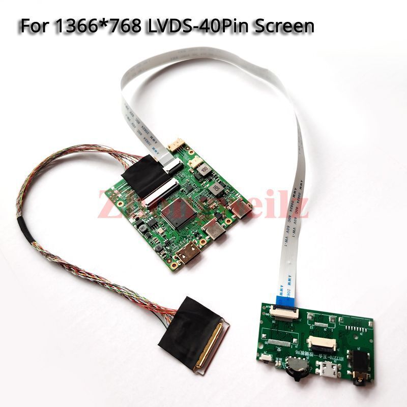 For B133XW03 V0/V1/V2 TYPE-C 40 Pin LVDS 1366x768 Mini HDMI Controller Board Kit