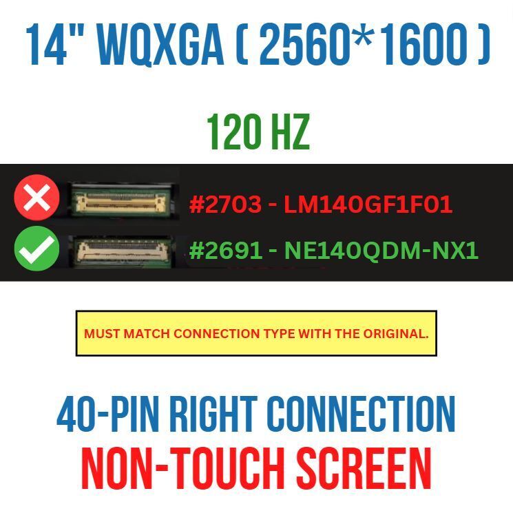 NE140QDM-NX1 V18.0 IPS LCD Screen Display ASUS ROG Zephyrus G14 GA402 GA402R