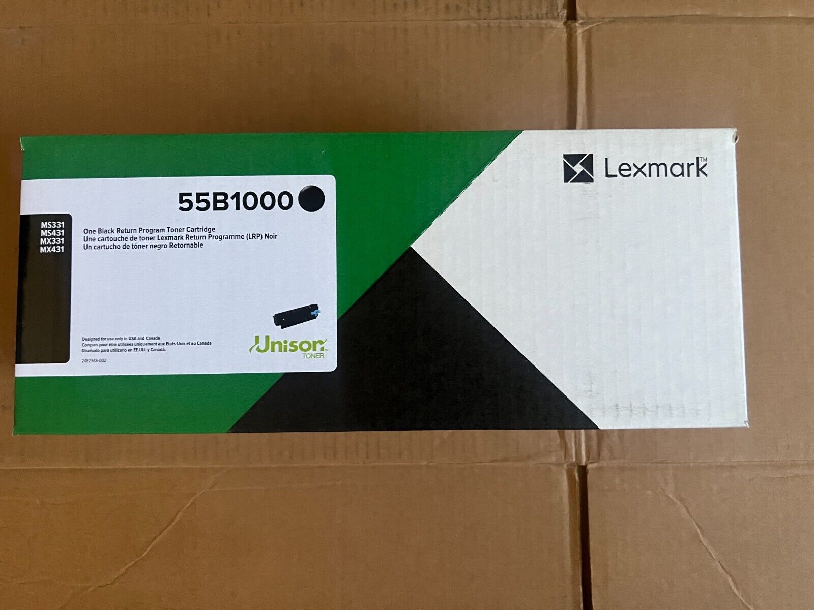 Lexmark 55B1000 Black Toner - NEW FACTORY SEALED - SHIPS FREE
