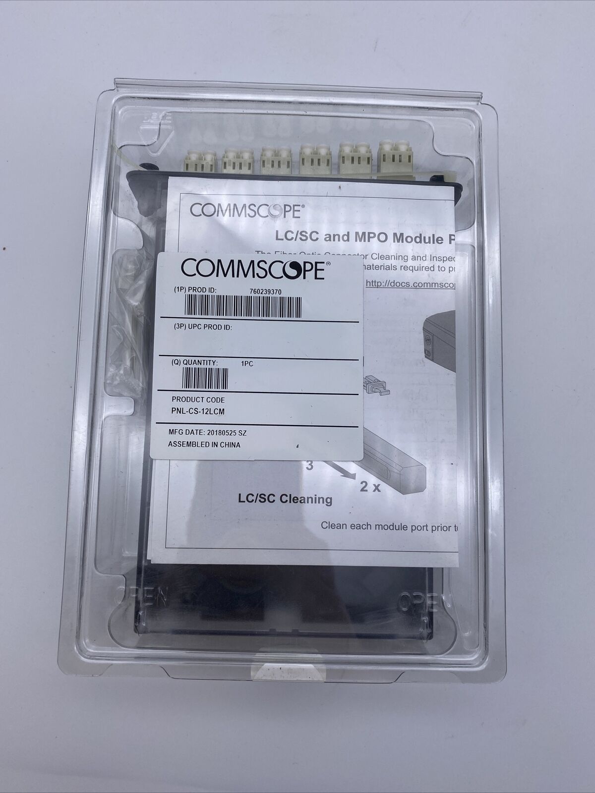 Commscope 760239370 PNL-CS-12LCM LC/SC Optispeed Splicing Cassette, 6 Port