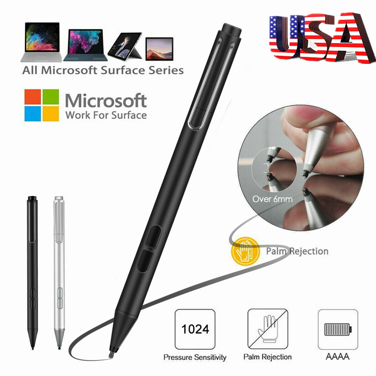 Surface Stylus Pen For Microsoft Surface Pro 3/4/5/6/7 Go Book Studio Laptop Pen