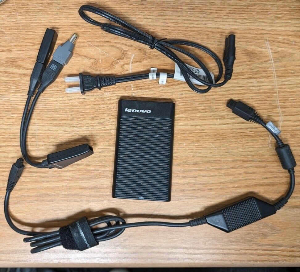 Lenovo 41R4538 Ultraslim AC Adapter W/ Power Hub Output: 20V 4.5A Black