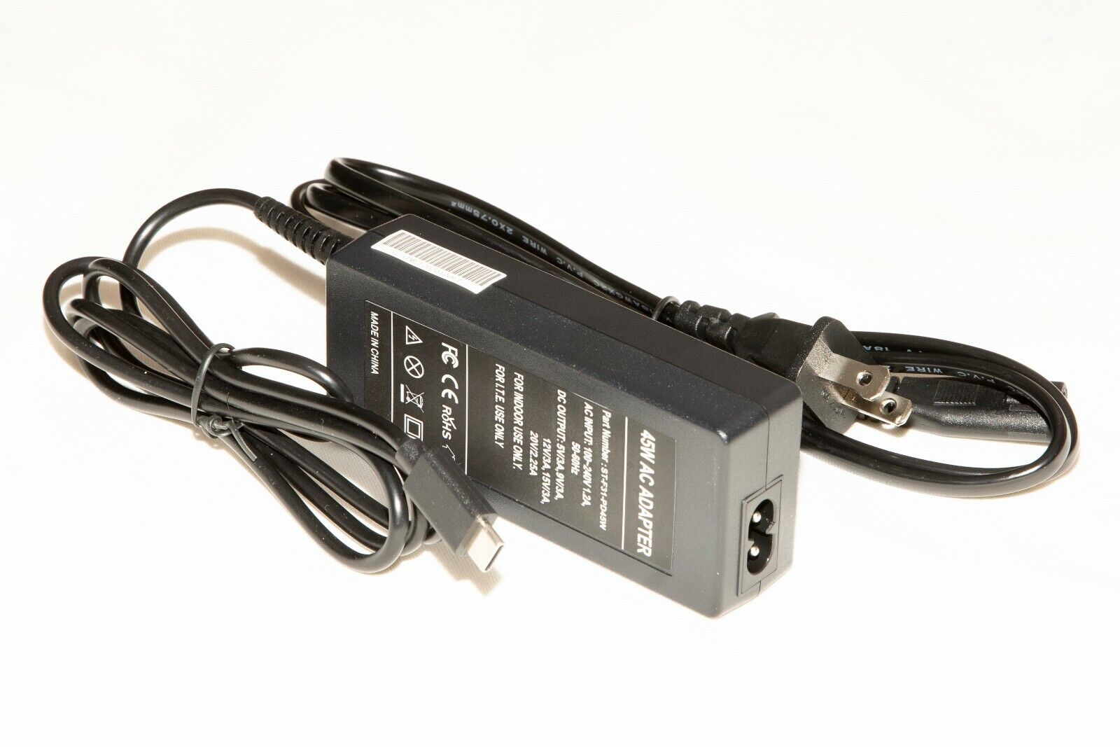 AC Power Adapter USB-C Charger Cord 45W For HP 844205-850 934739-850 920068-850