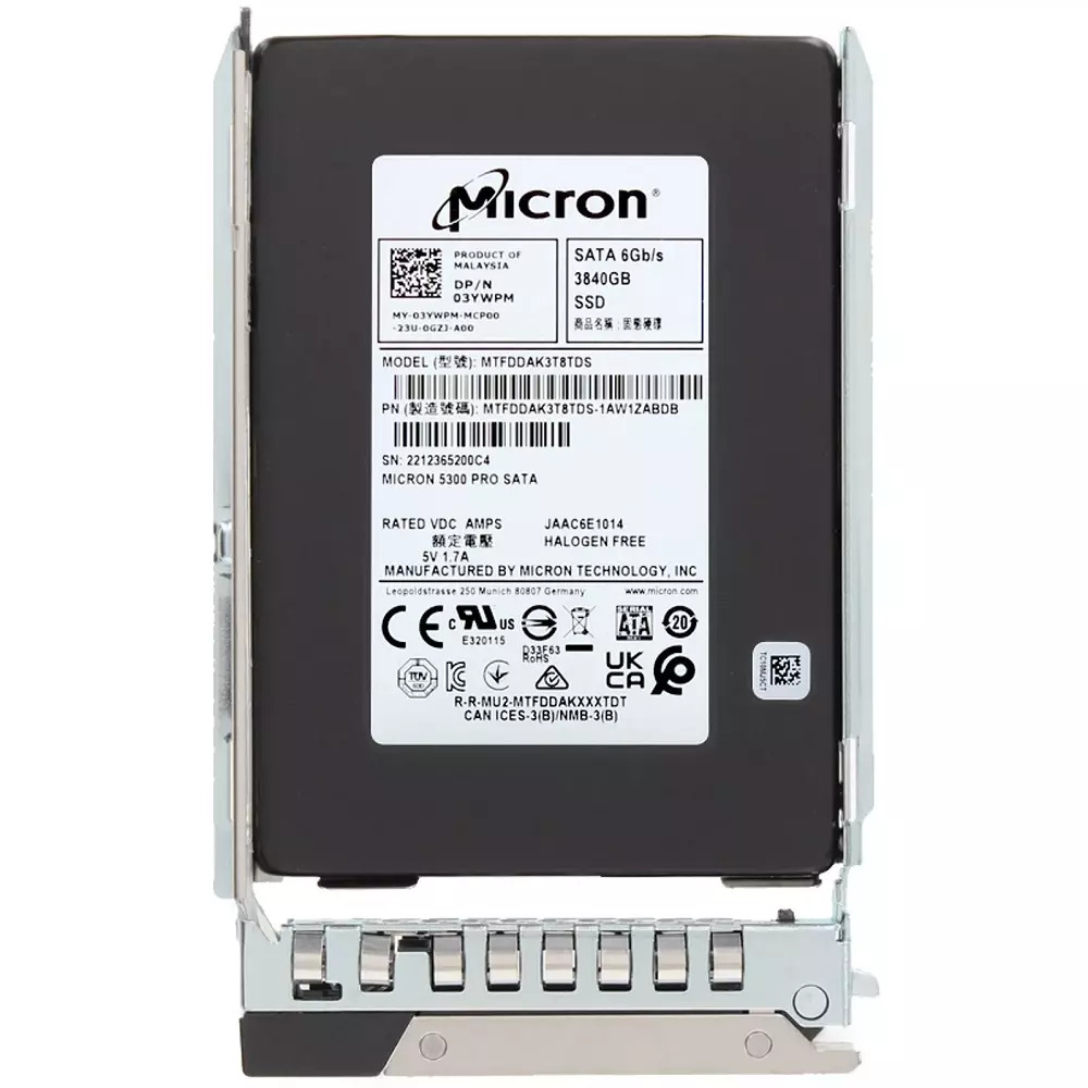 NEW 03YWPM Dell/Micron 5300 PRO MTFDDAK3T8TDS 3.84TB 2.5