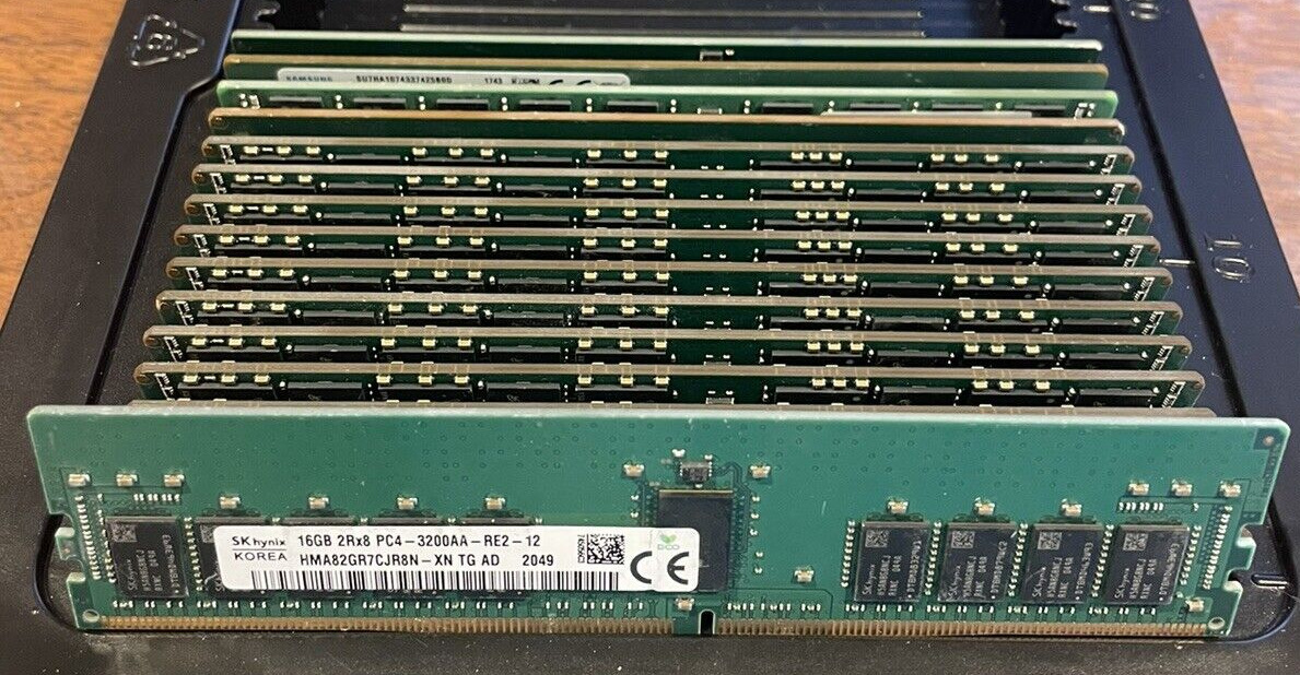 (Lot of 17) Mixed Brands 16GB DDR4 Registered Server Memory RAM