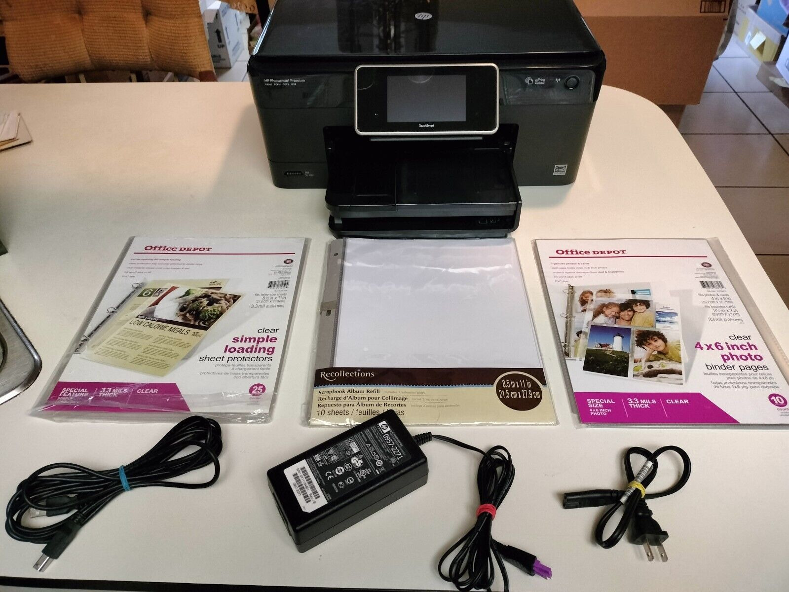 TESTED  HP Photosmart Premium C310A All-In-One Inkjet Printer Wireless w/Ink +
