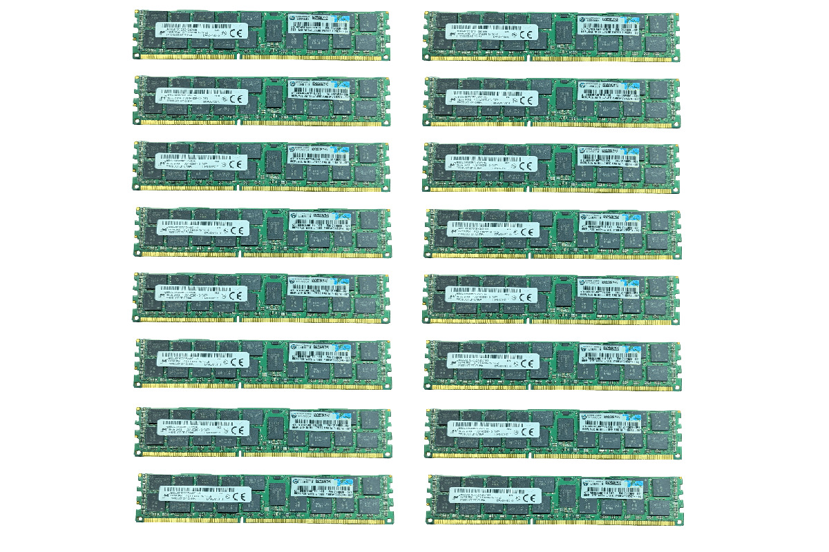 256GB (16x 16GB) DDR3 PC3-14900R ECC Server Memory HP DL360 DL380 DL580 G7 / G8