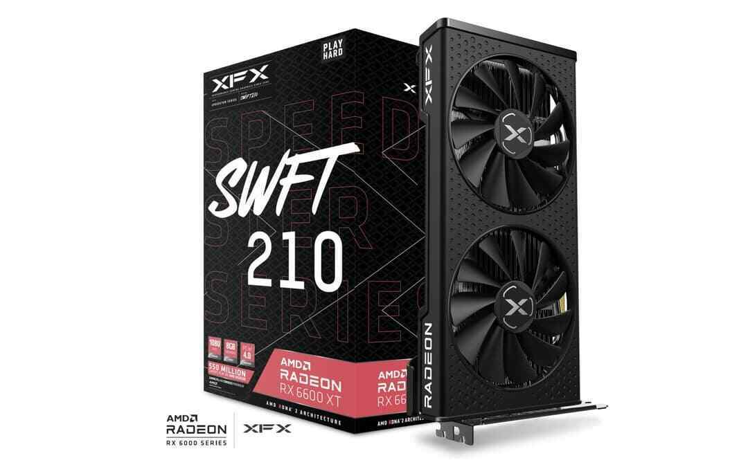 New XFX Speedster SWFT 210 AMD Radeon RX 6600 XT GDDR6 8GB Graphics Card