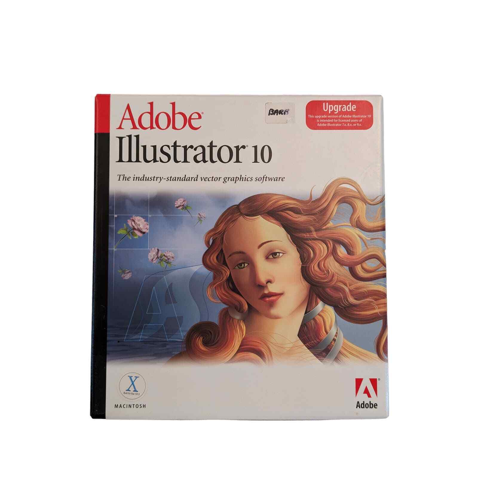 Adobe Illustrator 10 Mac Upgrade with Serial Number Macintosh Big Box