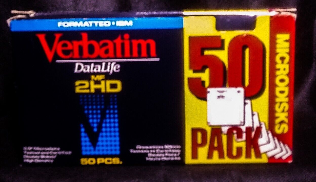 Vintage Verbatim DataLife MF 2HD Microdisks IBM Floppies 30 in Box