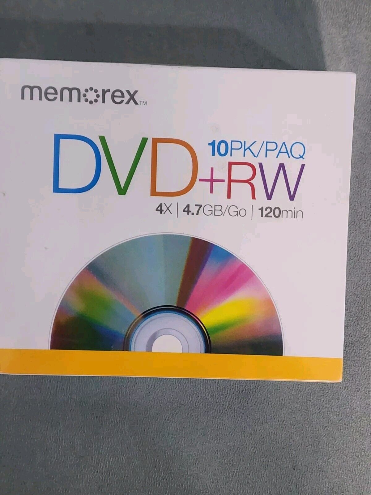 Memorex 10 Pack DVD+R 16x 4.7GB 120 min RW Recordable W/Slim Jewel Case -- New