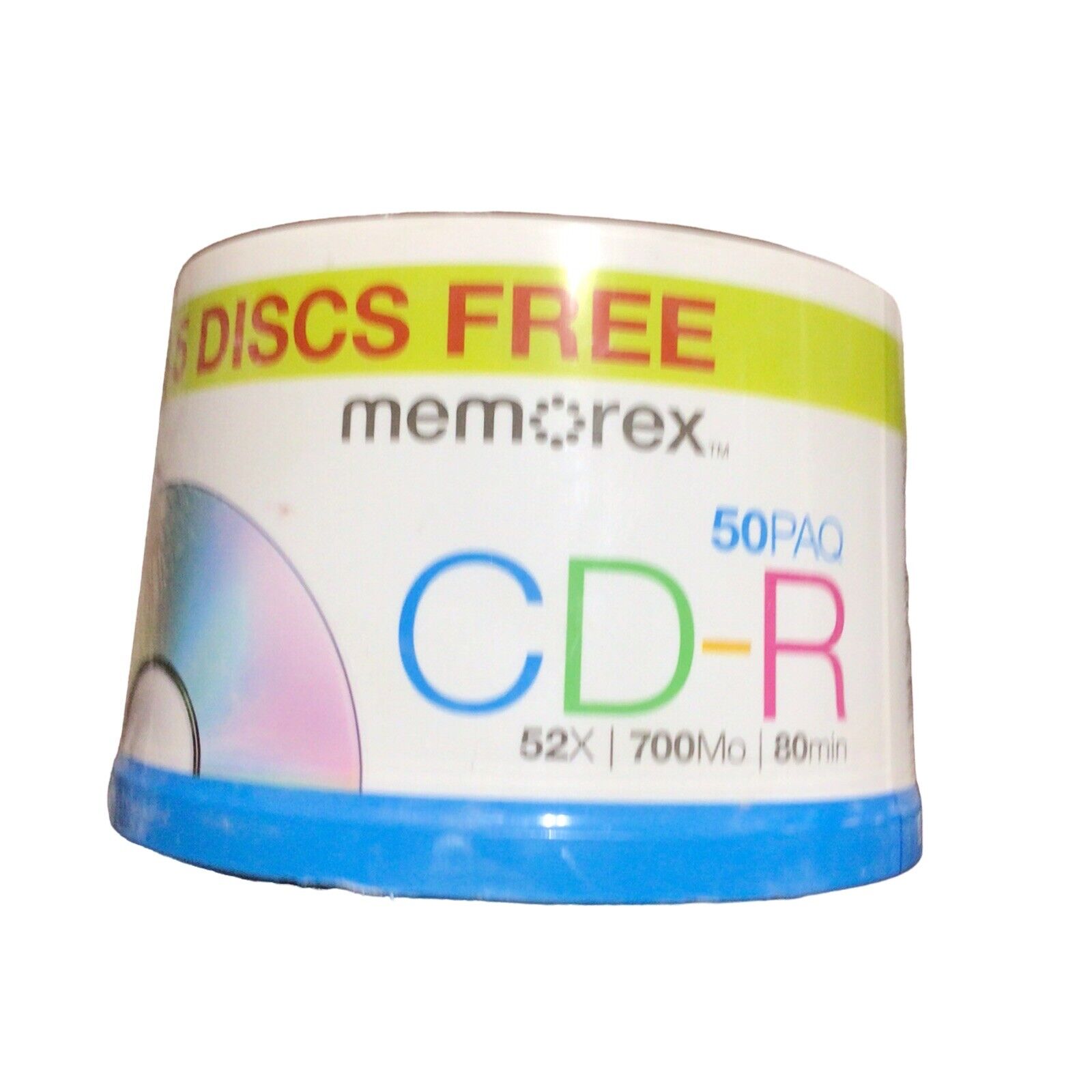 Memorex CD-R - 50 Pack Spindle 52x 700 MB 80 Min Recordable CD-R NEW-5 cd bonus