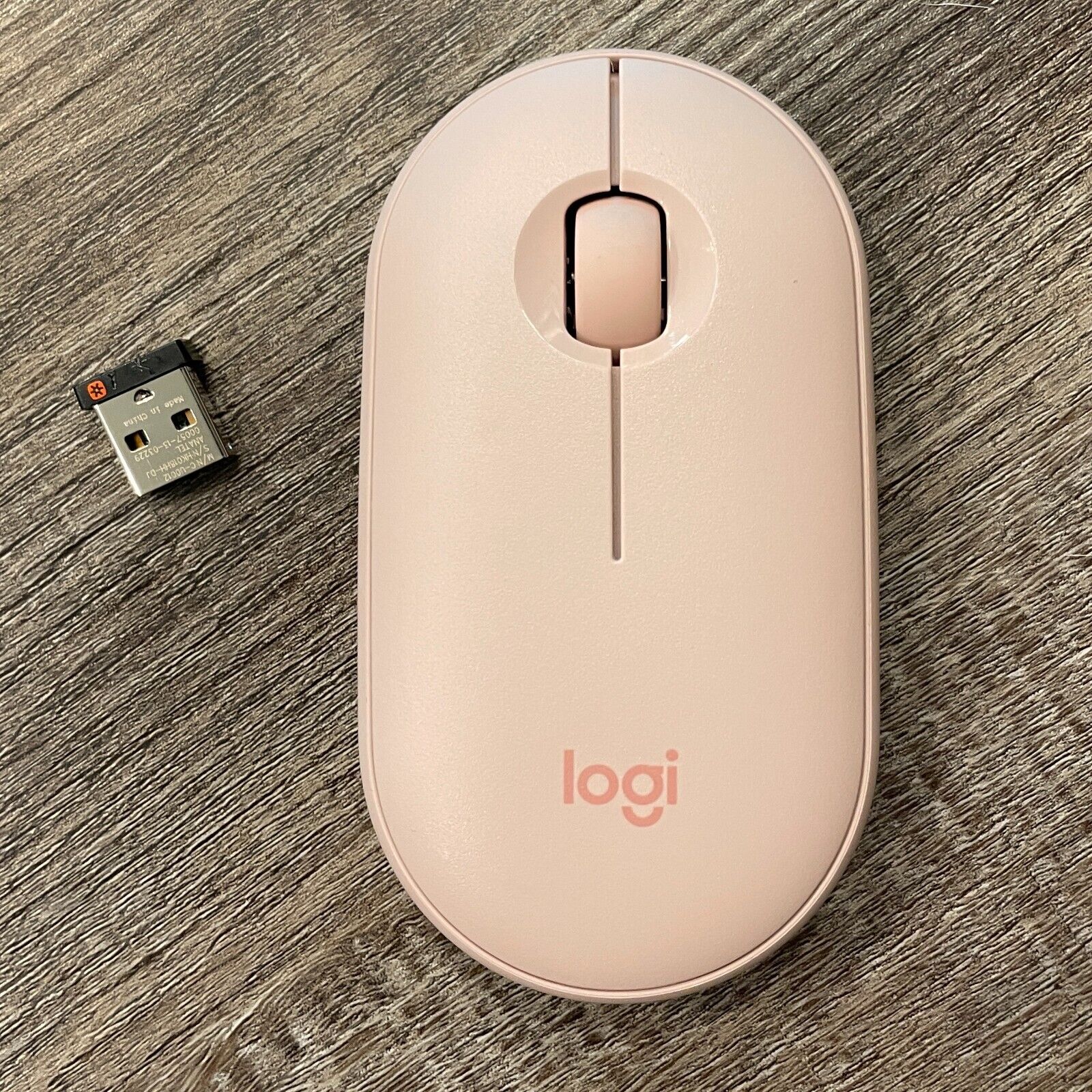Logitech M350 Pebble Dual Bluetooth & USB Wireless Unifying Mouse PC MAC - Rose