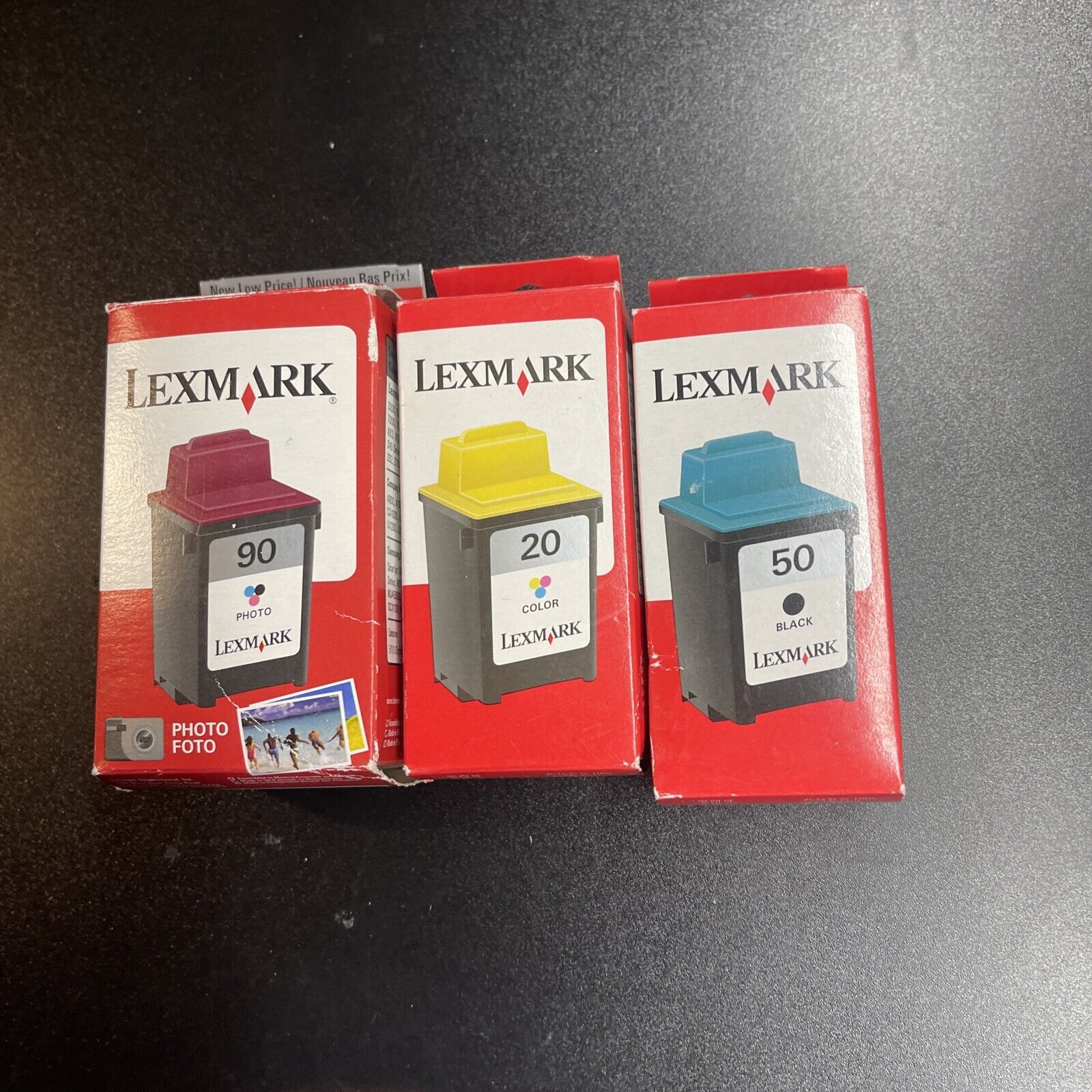Lexmark 50 Black 20 90 Tri-Color Ink Cartridges (15M0850 15M0920) Genuine