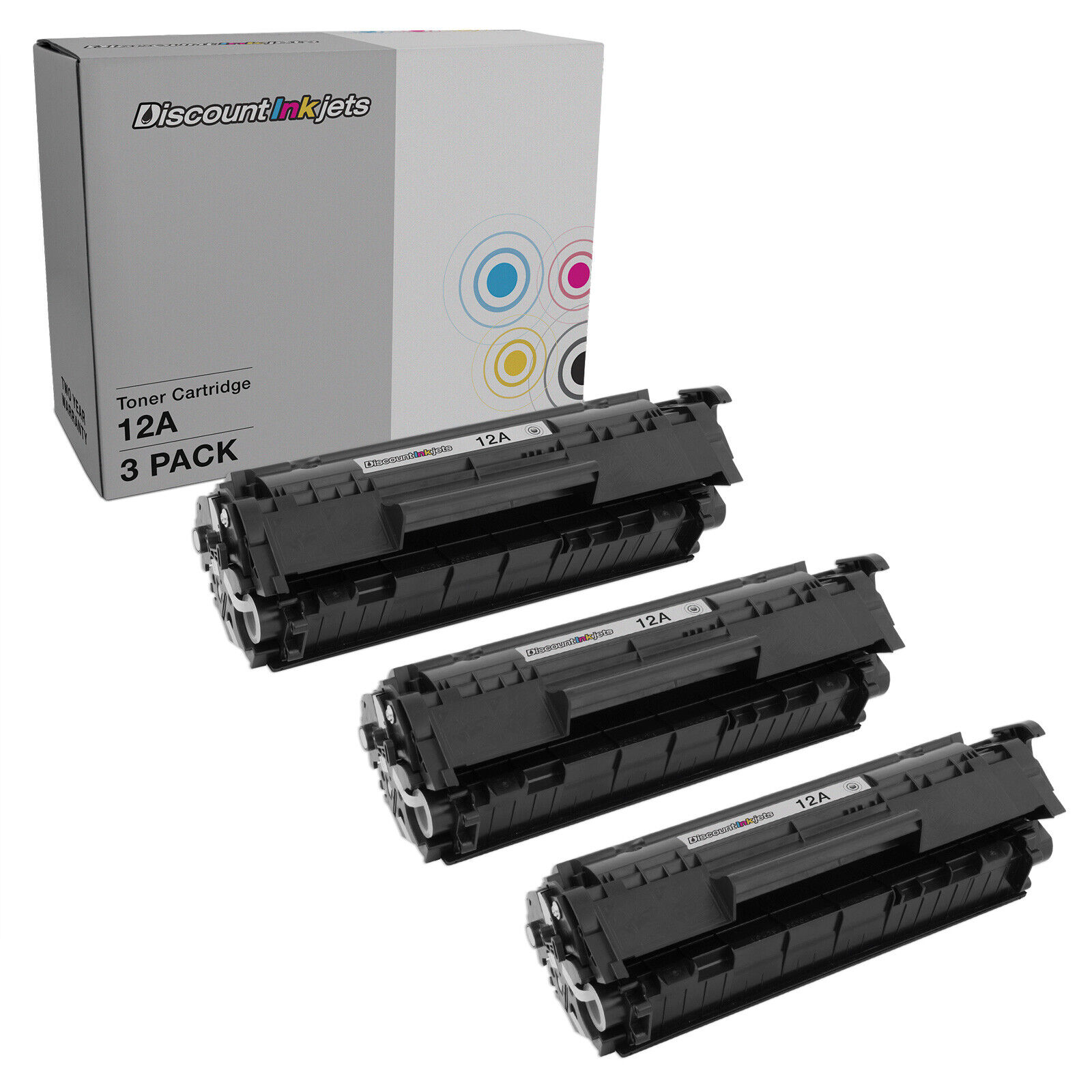 3PK Q2612A Toner Cartridge For HP 12A LaserJet 1012 1010 1018 1020 3030 3020